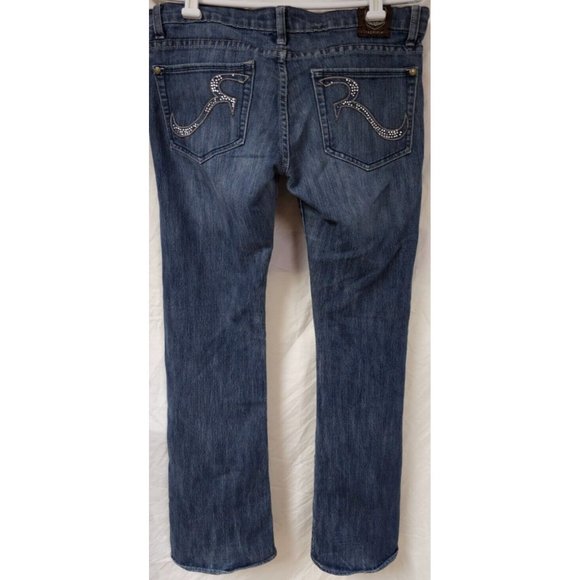 Rock & Republic Kasandra 32x31 Bootcut Low Rise Stretch Embellished Jeans - Picture 6 of 16